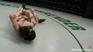 Brutal head scissors, body locks & back breakers & ass fucking.