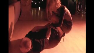 Femdom foot worship after party