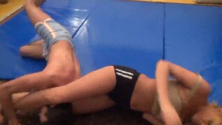 He struggle from this powerful domme