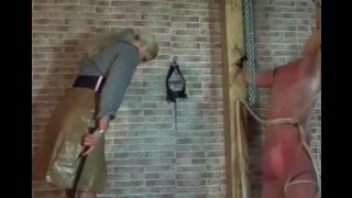 Intense hardcore whipping from a ruthless blonde mistress