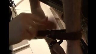 Mistress Alexandra hard punishment to her bounded slave