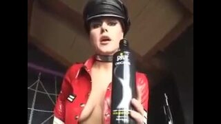 Older Princess with Massive Tits Enjoying Her Male Slave