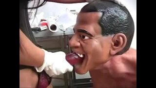 Threesome interracial strapon fucking session