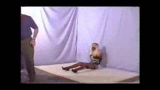 Vintage Blonde Brandi in Intense BDSM Bondage Scene